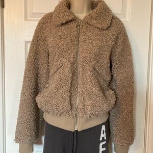 Garage Brown Tan Teddy Jacket